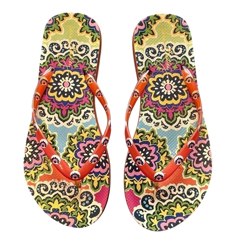 Vera Bradley Rio Multicolored Flip Flops Sandals - Picture 3 of 11